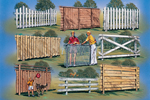Nine styles of fences and gates including full and partial privacy styles