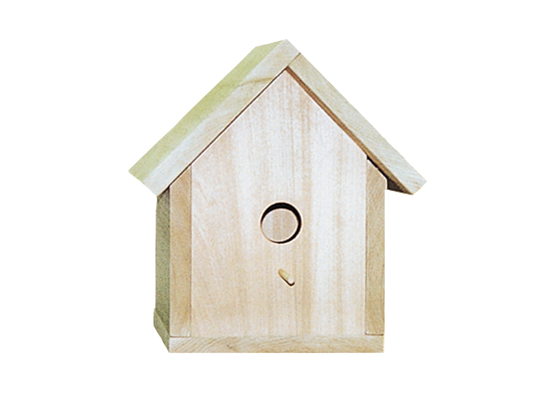 Traditionally shaped all wood bird house