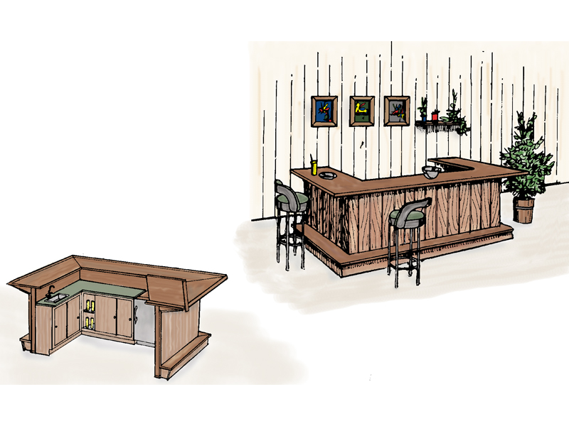 Rustic wet bar design perfect for a recreation room or lower level in your home