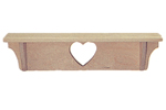 24" heart shelf adds a charming place to display all sorts of items in a bedroom, kitchen or other space