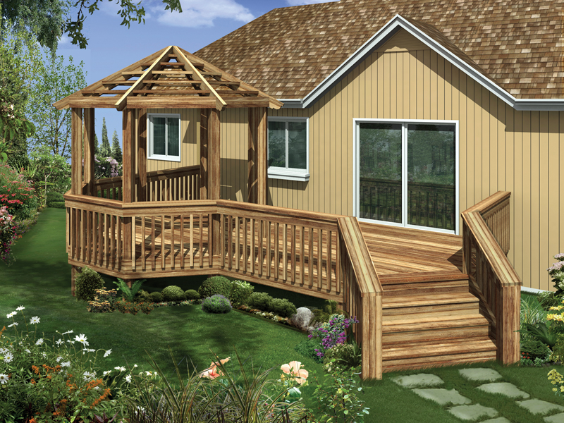 Green Prairie Deck With Gazebo Plan 002d 3001 House Plans And More