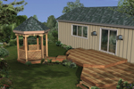 Multi-tiered deck includes an attached gazebo for a charming touch