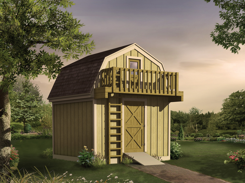 Sellersville Shed With Loft Plan 002D-4514 House Plans 