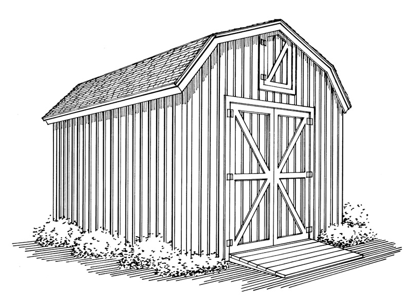 Building Plans Front Image of House - Rasmussen Yard Barn With Loft  002D-4520 | House Plans and More