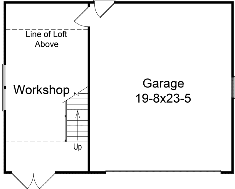 Building Plans First Floor - Whitney Hill Workshop Garage 002D-6002 | House Plans and More