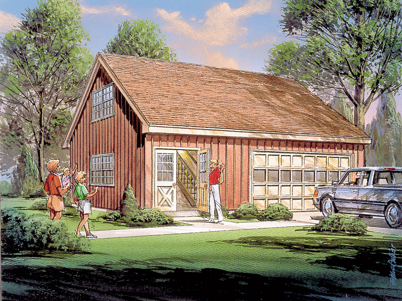 Building Plans Front Image - Whitney Hill Workshop Garage 002D-6002 | House Plans and More