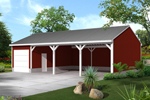 Pole building - equipment shed provides covered storage space and a garage type area for security