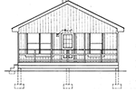 Lake House Plan Front Elevation - Hunters Cove Sports Cabin 002D-7508 | House Plans and More