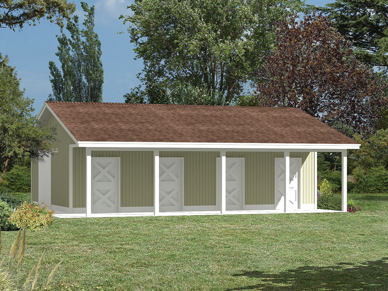 Barngat Horse Pole Building Plan 002D7509 House Plans and More