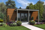 Contemporary House Plan Front of House 011D-0603