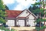 Building Plans Front Image - Lenore Three-Car Garage 012D-6002 | House Plans and More