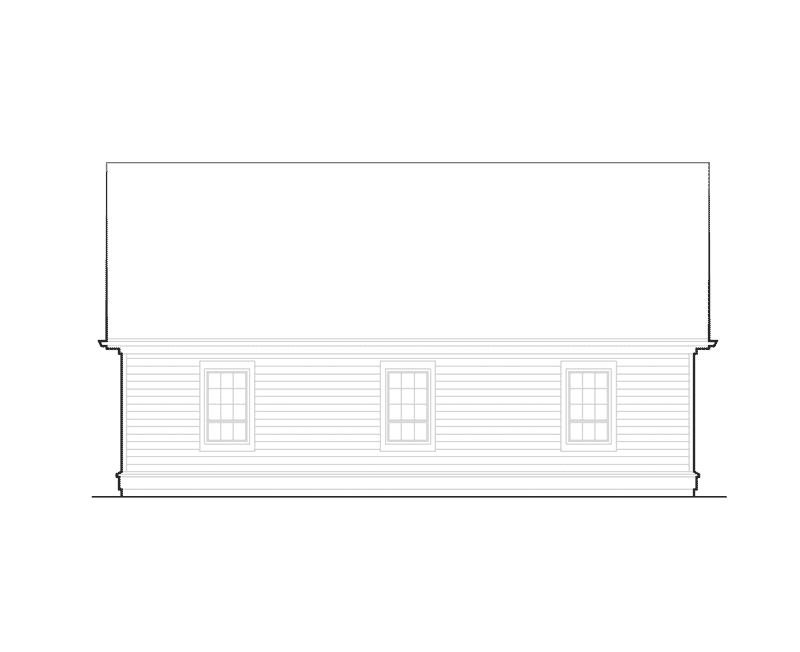 Building Plans Rear Elevation - Lenore Three-Car Garage 012D-6002 | House Plans and More