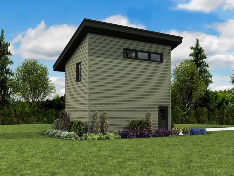 Building Plans Rear Photo 02 - Frida Apartment Garage 012D-7506 | House Plans and More