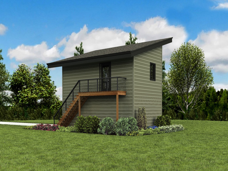 Building Plans Rear Photo 07 - Frida Apartment Garage 012D-7506 | House Plans and More