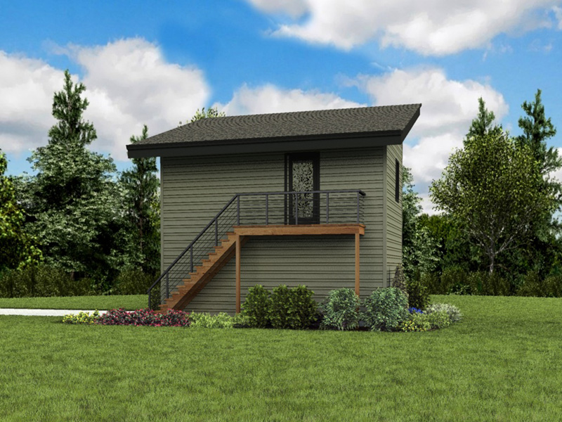Building Plans Rear Photo 08 - Frida Apartment Garage 012D-7506 | House Plans and More