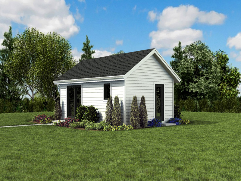 Modern Farmhouse Plan Side View Photo 02 - Moorpark Modern Studio 012D-7507 | House Plans and More
