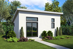 Contemporary House Plan Front of Home - Morrow Modern Studio 012D-7508 | House Plans and More