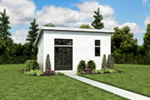 Contemporary House Plan Front Photo 01 - Morrow Modern Studio 012D-7508 | House Plans and More