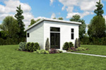 Contemporary House Plan Front Photo 02 - Morrow Modern Studio 012D-7508 | House Plans and More