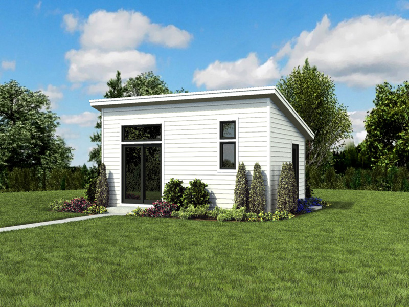 Building Plans Front Photo 05 - Morrow Modern Studio 012D-7508 | House Plans and More