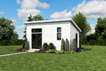 Contemporary House Plan Front Photo 05 - Morrow Modern Studio 012D-7508 | House Plans and More