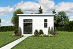 Contemporary House Plan Front Photo 06 - Morrow Modern Studio 012D-7508 | House Plans and More
