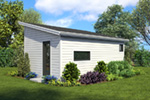 Contemporary House Plan Rear Photo 01 - Morrow Modern Studio 012D-7508 | House Plans and More