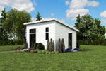 Contemporary House Plan Side View Photo 02 - Morrow Modern Studio 012D-7508 | House Plans and More