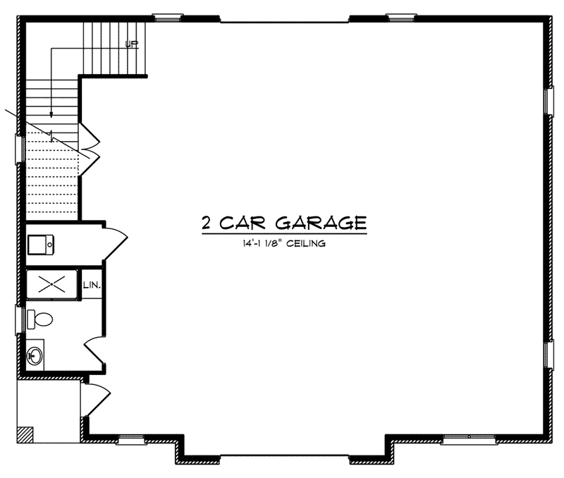 Building Plans First Floor - Barrow Garage With Loft 051D-0944 | House Plans and More
