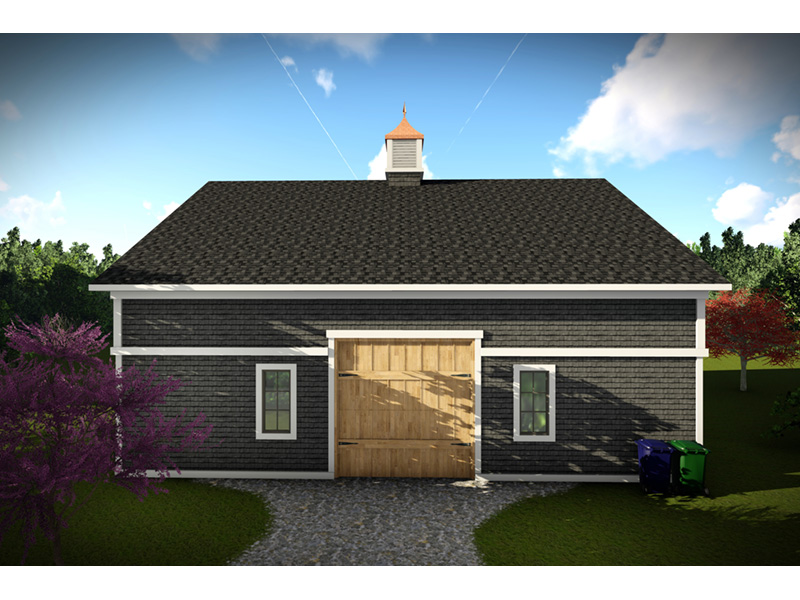 Building Plans Rear Photo 01 - Barrow Garage With Loft 051D-0944 | House Plans and More