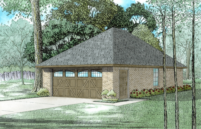 Building Plans Front of Home - Boland European Style Garage 055D-1019 | House Plans and More