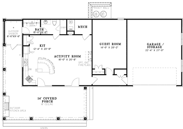 Traditional Project Plan First Floor 055D-1028