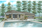Traditional House Plan Front of Home - Platt Small Rustic Home 055D-1028 | House Plans and More