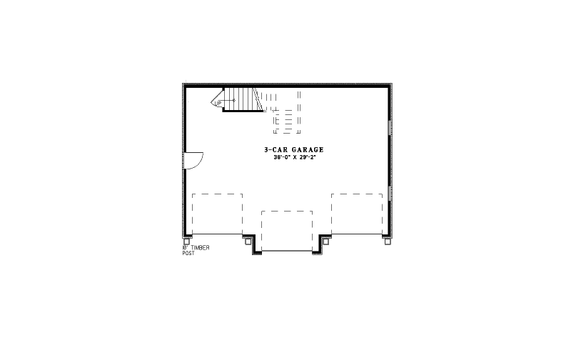 Building Plans First Floor - Nevins Craftsman Garage 055D-1031 | House Plans and More