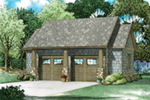 Building Plans Front of Home - Nevins Craftsman Garage 055D-1031 | House Plans and More