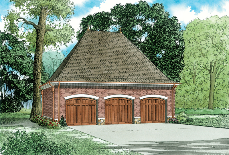 Building Plans Front of Home - Jeanne European Style Garage 055D-1033 | House Plans and More