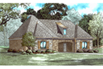 Building Plans Front of Home - Harpers Meadow 3-Car Garage 055D-1035 | House Plans and More
