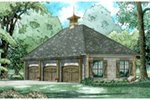 Traditional House Plan Front of Home - Frey European Style Garage 055D-1036 | House Plans and More