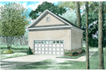 Building Plans Front of Home - Dora Country Garage 055D-1037 | House Plans and More