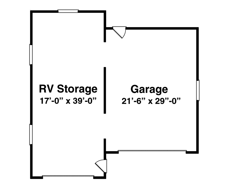 Building Plans First Floor - Kira RV And Boat Storage Garage 059D-6000 | House Plans and More
