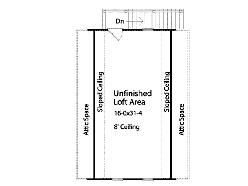 Building Plans Second Floor - Penn Barn Style Garage 059D-6083 | House Plans and More