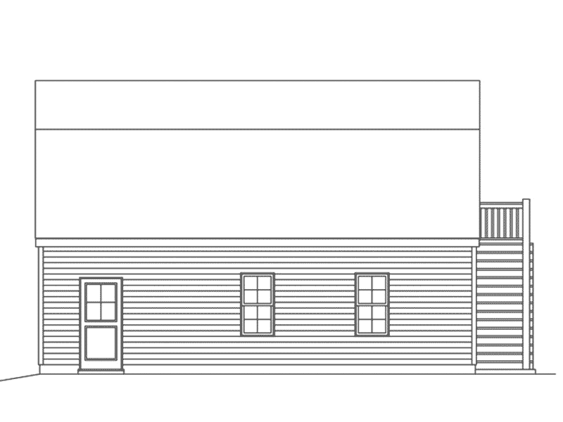 Building Plans Right Elevation - Penn Barn Style Garage 059D-6083 | House Plans and More