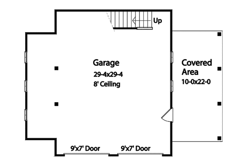 Building Plans First Floor - Raymar Gambrel Roof Garage 059D-6086 | House Plans and More