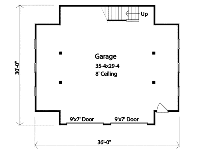 Building Plans First Floor - Sadie Barn Style Loft Garage 059D-6109 | House Plans and More