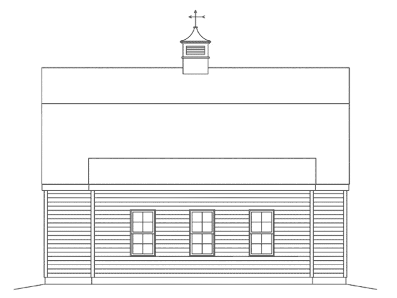 Building Plans Left Elevation - Sadie Barn Style Loft Garage 059D-6109 | House Plans and More
