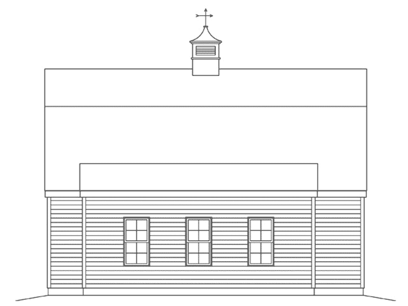 Building Plans Right Elevation - Sadie Barn Style Loft Garage 059D-6109 | House Plans and More