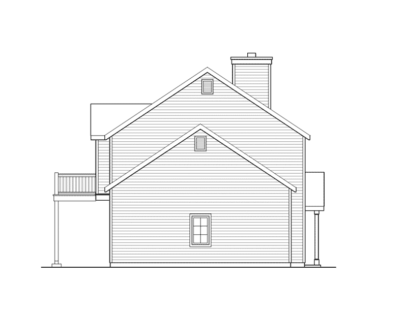 Traditional House Plan Left Elevation - 059D-7529 | House Plans and More