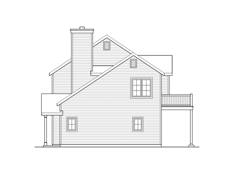 Traditional House Plan Right Elevation - 059D-7529 | House Plans and More