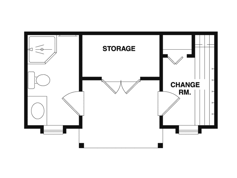 Michigan Rustic Pool Cabana Plan 063D-4504 | House Plans ...