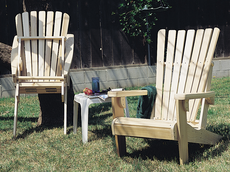 Folding adirondack chairs are made of wood